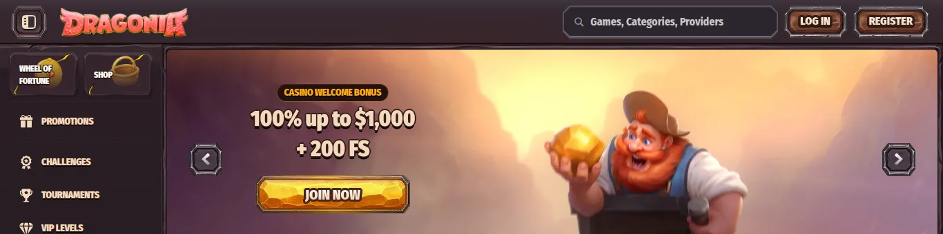 Dragonia deposit options